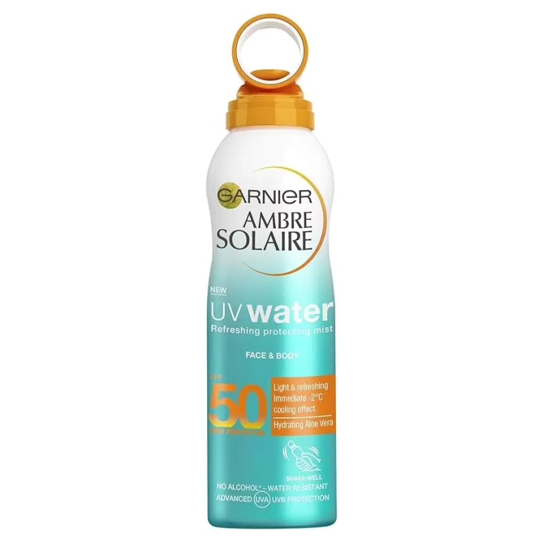 Garnier Ambre Solaire – UV Water Clear Sun Cream Mist SPF 50 (200 ml)