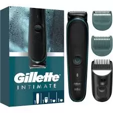Gillette Body & Intimate i5 – Tondeuse Électrique Zones Sensibles Homme – Étanche, Sans Fil, 3 Sabots