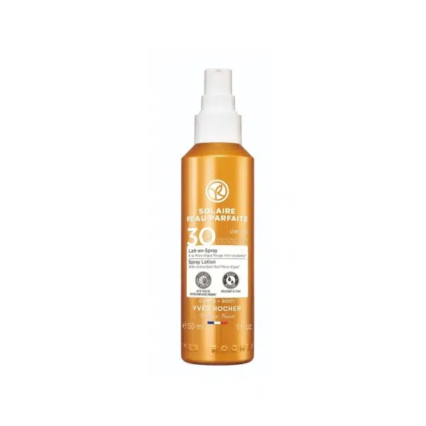 🧴 Yves Rocher – Lait en Spray Solaire SPF 30 "Peau Parfaite" – 150 ml