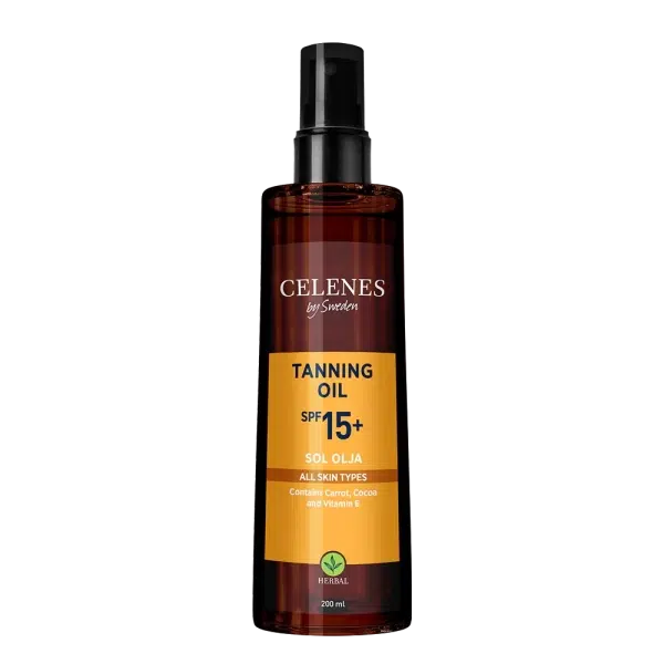 elenes by Sweden – Huile de Bronzage SPF 15+ (200 ml)